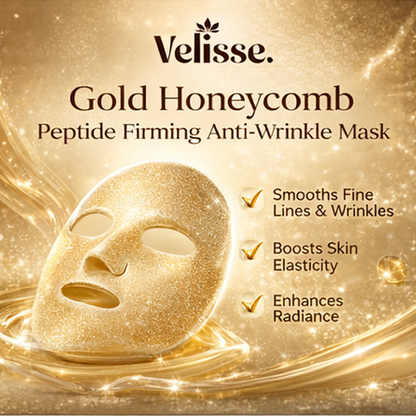 Gold Honeycomb Carnosine Firming & Wrinkle Smoothing Mask - 24K Luxe Elasticity & Radiance Care (30ml × 5 pcs)