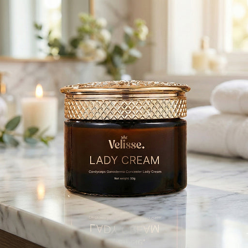 Cordyceps Ganoderma Concealer Lady Cream - Tone-Up Moisturizer with Natural Coverage (50 g)