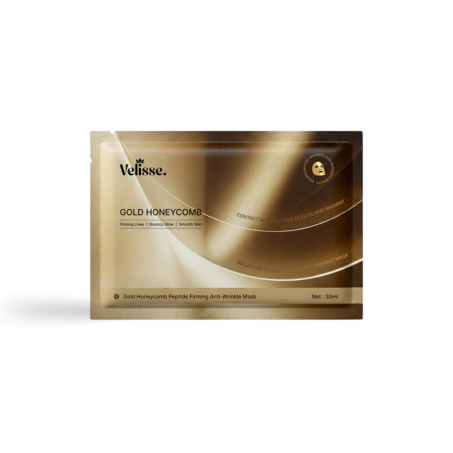 Gold Honeycomb Carnosine Firming & Wrinkle Smoothing Mask - 24K Luxe Elasticity & Radiance Care (30ml × 5 pcs)