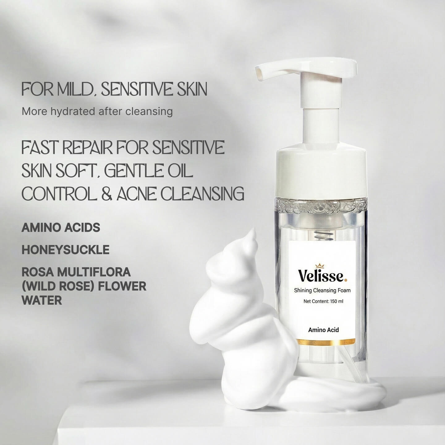 Hydrating Oil-Control Shining Skin Cleansing Foam - Deep-Pore Mousse Cleanser