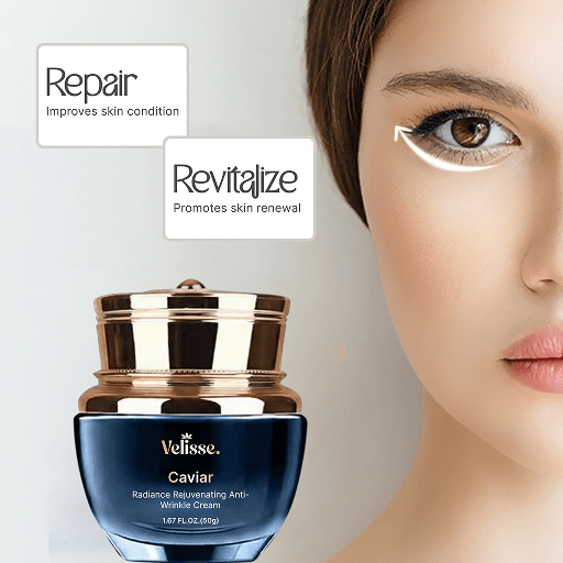 Caviar Repair Eye Cream - Firming, Anti-Wrinkle & Brightening Treatment (40g) - Velisse -