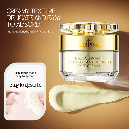 Collagen Anti-Wrinkle Face Cream – Firming, Hydrating & Smoothing Moisturizer (50g) - Velisse -