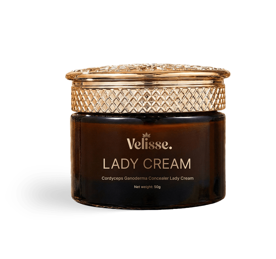 Cordyceps Ganoderma Concealer Lady Cream - Tone-Up Moisturizer with Natural Coverage (50 g) - Velisse -