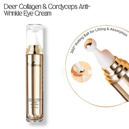Deer Collagen Roll-On Eye Cream - Anti-Wrinkle, Firming & Brightening Eye Treatment - Velisse -