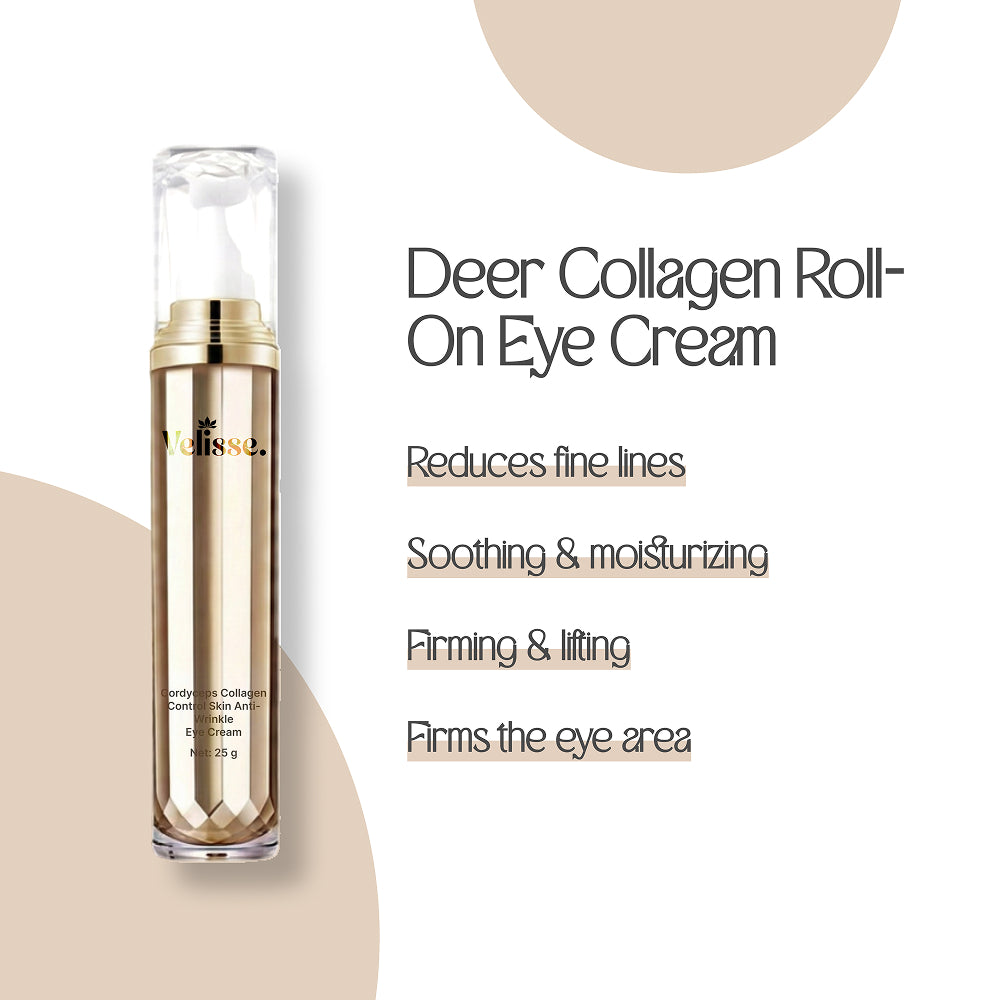 Deer Collagen Roll-On Eye Cream - Anti-Wrinkle, Firming & Brightening Eye Treatment