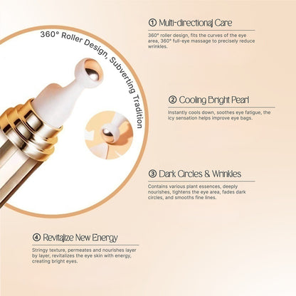 Deer Collagen Roll-On Eye Cream - Anti-Wrinkle, Firming & Brightening Eye Treatment