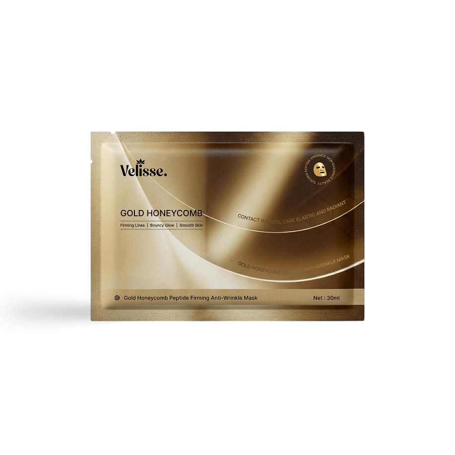 Gold Honeycomb Carnosine Firming & Wrinkle Smoothing Mask - 24K Luxe Elasticity & Radiance Care (30ml × 5 pcs)