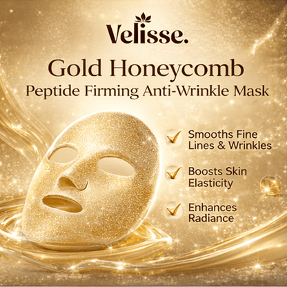 Gold Honeycomb Carnosine Firming & Wrinkle Smoothing Mask - 24K Luxe Elasticity & Radiance Care (30ml × 5 pcs) - Velisse -