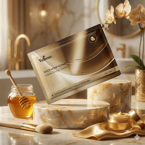 Gold Honeycomb Carnosine Firming & Wrinkle Smoothing Mask - 24K Luxe Elasticity & Radiance Care (30ml × 5 pcs) - Velisse -
