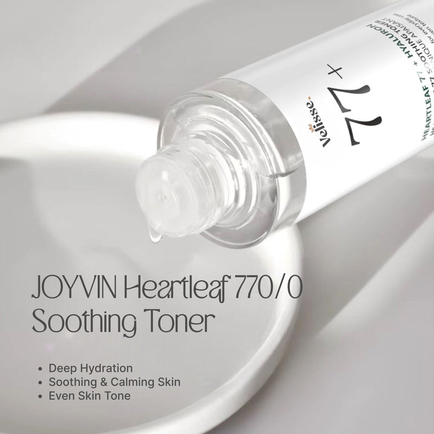 Heartleaf 77 Hyaluron Hydrating Facial Toner (250ml) - Velisse -
