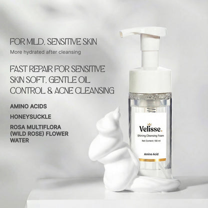 Hydrating Oil-Control Shining Skin Cleansing Foam - Deep-Pore Mousse Cleanser - Velisse -