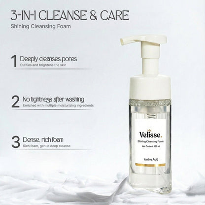Hydrating Oil-Control Shining Skin Cleansing Foam - Deep-Pore Mousse Cleanser - Velisse -