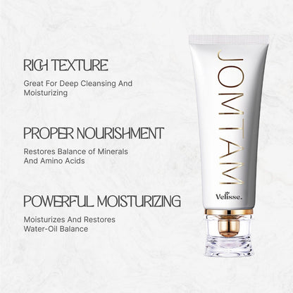 Oxygen Amino Acid Facial Cleanser + Oil-Control Cleansing Cream (100g) - Velisse -