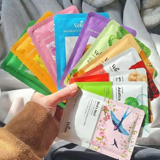 Refreshing & Fruity Moisturizing Facial Mask (5 pcs) (Fruity, Floral & Botanical Series) - Velisse -