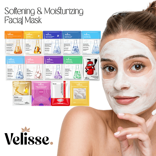 Softening & Moisturizing Facial Mask (5 pcs) (Clinical / Active Care Series) - Velisse -