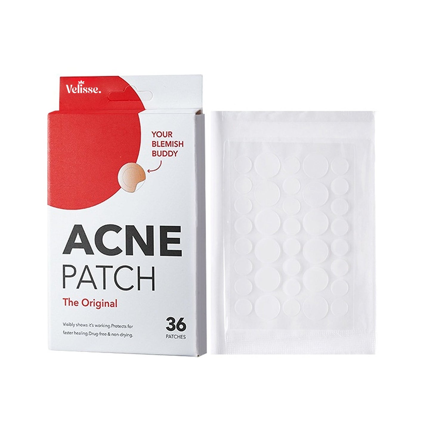 Velisse Blemish Care Hydrocolloid Spot Cover Patches (36–48 Patches) - Velisse -
